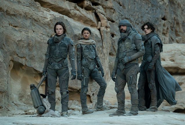 Dune: Fotografía Rebecca Ferguson, Zendaya, Javier Bardem, Timothée Chalamet