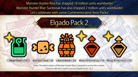 Monster Hunter Rise Sunbreak vende millones, regalos a los jugadores para celebrarlo