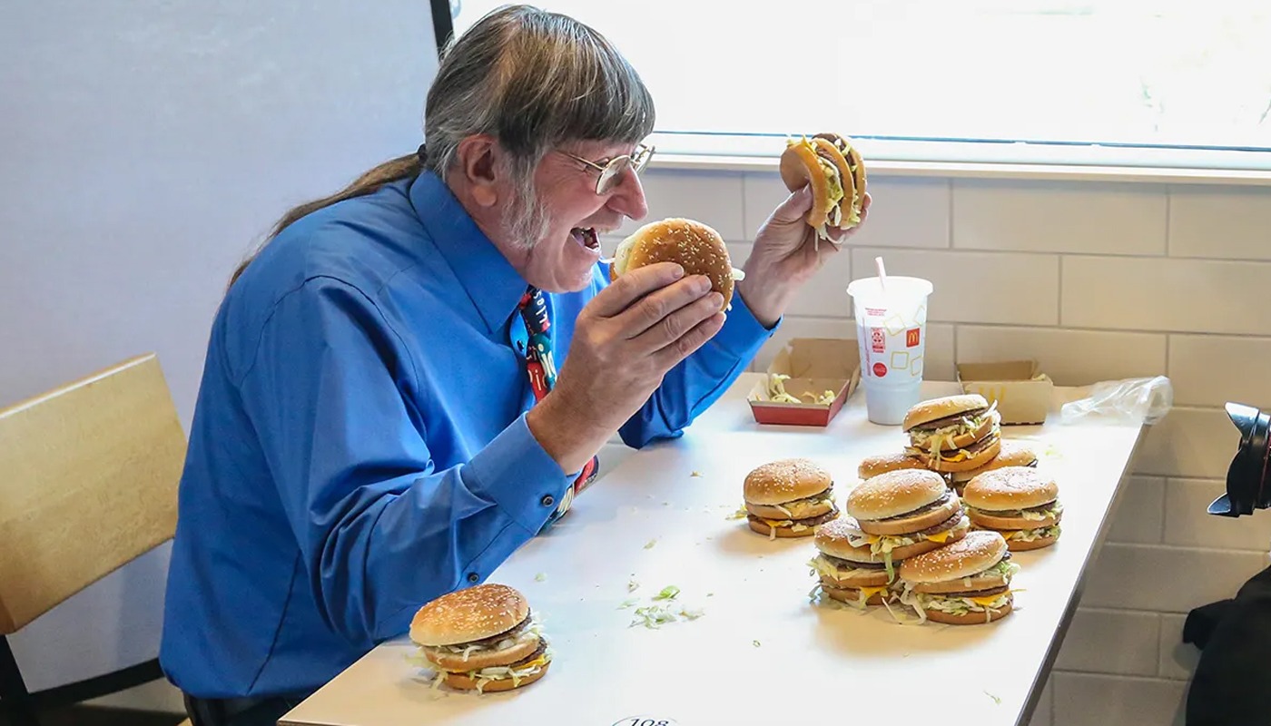 Lo que hizo este hombre adicto a McDonald’s tras comer 32.000 hamburguesas Big Mac