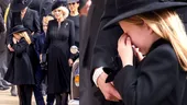 FOTO | La princesa Carlota rompió a llorar en el funeral de su bisabuela, la reina Isabel II. Fue consolada por su madre Kate