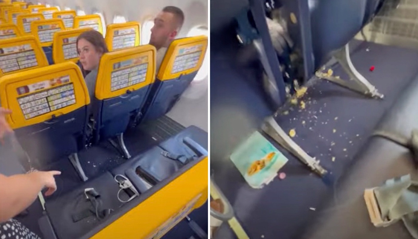 «¡El avión de RyanAir más miserable de la historia!» Fotos irreales tomadas por un pasajero