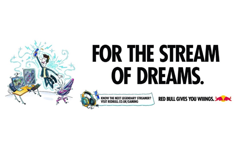 Campaña de juegos Red Bull «Stream of Dreams» para descubrir y potenciar a los mejores streamers prometedores del Reino Unido.