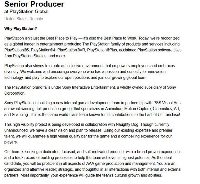 PS5: ¡un nuevo juego desarrollado con Naughty Dog! Uncharted 5 preocupado ? 