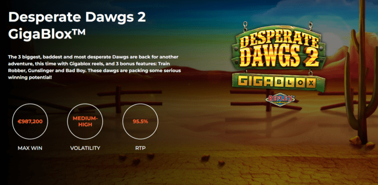 Los perros más salvajes del oeste vuelven en el lanzamiento de Yggdrasil y Reflex Gaming Desperate Dawgs 2 GigaBlox™.