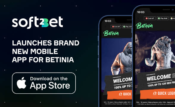 Soft2Bet lanza la nueva aplicación Betinia en Suecia