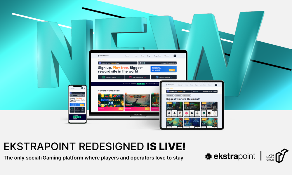 Vita Media Group lanza el rediseño de Ekstrapoint.com para ampliar su cartera de juegos Vita Media Group lanza el rediseño de Ekstrapoint.com para ampliar su cartera de juegos