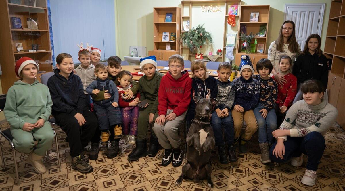 Terapia canina para niños que afrontan el trauma de la guerra en Ucrania
