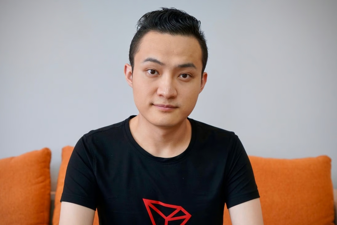 Una foto del fundador de TRON, Justin Sun