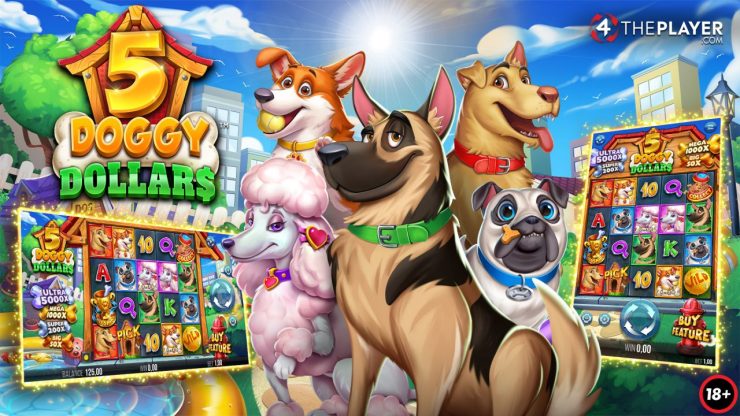 Desata la diversión con 5 Doggy Dollars: ¡La última tragaperras de 4ThePlayer!